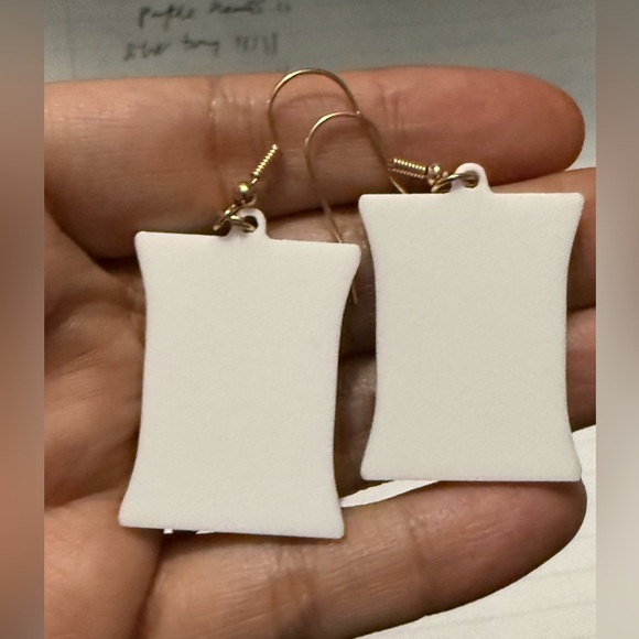 Handmade Funny‎ Snyder onion rings earrings - Picture 2 of 2